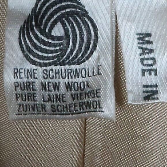 MONDI TAN KHAKI HIDDEN BUTTON DOWN SUIT JACKET BLAZER WOMENS EU SIZE 34 VINTAGE - Picture 3 of 10